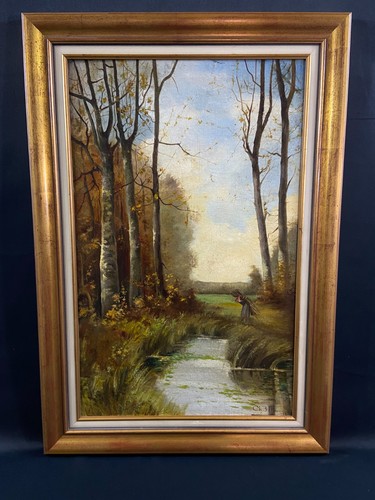 Tableau huile sur toile xixe - huile,
