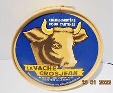 GENUINE GROSJEAN COW DOUBLE SIDED CARDBOARD DISPLAY 23.5 cm diameter
