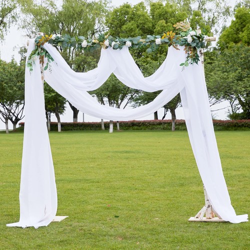 Voilage blanc mariage rideau - voilage,