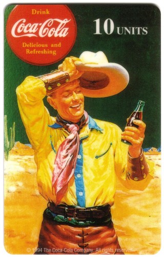 10u coke 1941 cowboy - coke:, affiche