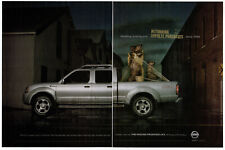 2003 NISSAN Frontier Vintage Original 2 page Print AD Silver Pickup King Cab 4x4