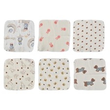 6 Pcs Gants De Toilette Coton