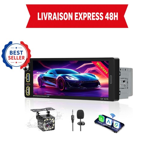 Autoradio din bluetooth car - 1,