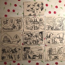 lot of 10 humorous lyon cards from No. 1 to 10