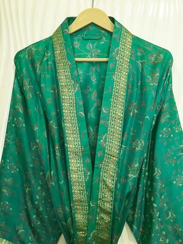 Robe longue kimono vert - , et