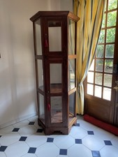 Grande Vitrine Hexagonale Bois