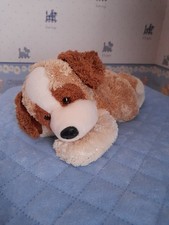 H/  Réservé **** Doudou peluche Chien beige/marron NOUNOURS  Ancien Modèle