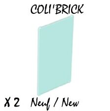 Lego 57895 - 2x Vitre Glass for window 1x4x6 - Trans Light Blue - NEW