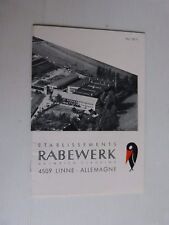 brochure agricultural catalogue: establishment RABEWERK / plows harrows etc. 
