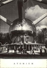 Belgium Brussels Atomium-Lower Sphere and Reception Hall Vintage Postcard