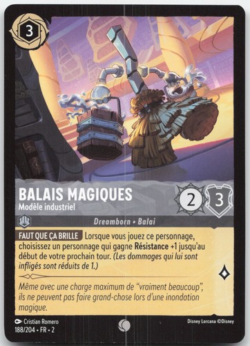 Carte lorcana balais magiques - lorcana,