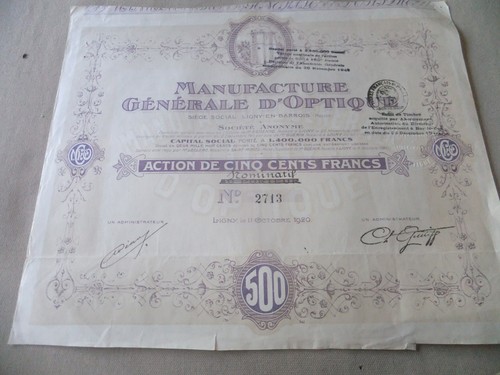 Titre action ancienne - ,
