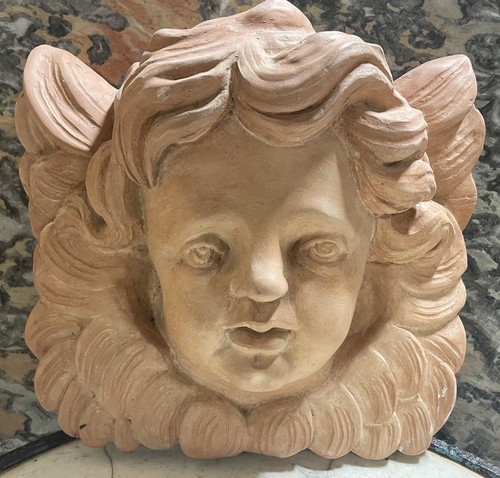 Tête ange angelot stuc - tête, d