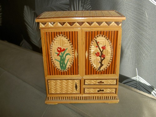 Boite coffret ancien paille - boite, de
