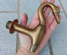 LARGE ANTIQUE FAUCET gooseneck in BRONZE or BRASS, h=15.4 cm