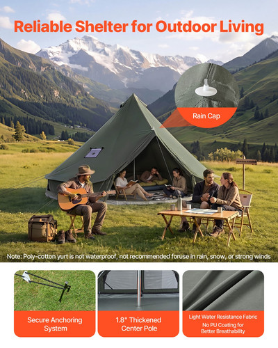 Vevor tente cloche - toile, 4
