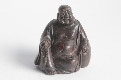 Netsuke bois signé bouddha - netsuke,