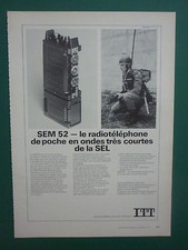 5/1974 PUB ITT SEL RADIO PHONE SEM 52 WAVES VERY SHORT ARMY BUNDESWEHR AD