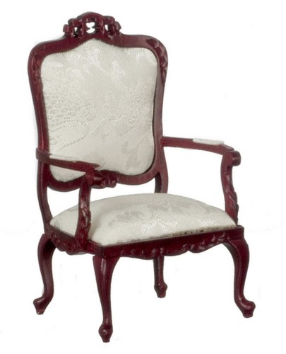 Fauteuil blanc acajou - blanc,