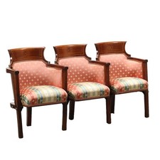 Fauteuils de Théâtre Vintage Bois Tissu Italie XXe Siècle Originaux