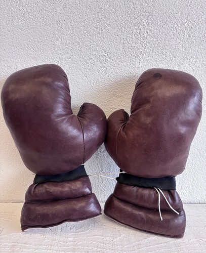 Gants boxe cuir vintage - gants, de