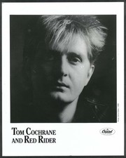 Tom Cochrane and Red Rider Capitol Records 8x10 photograph 1986