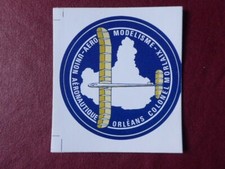 STICKER UNION AERONAUTIQUE ORLEANS COLONEL MORLAIX MODEL AIRCRAFT RADIO CONTROL