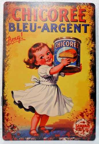 Plaque metal vintage - metal,