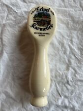Tripel Karmeliet Brouwerij Bosteels 2 sided ceramic beer tap handle, Belgium