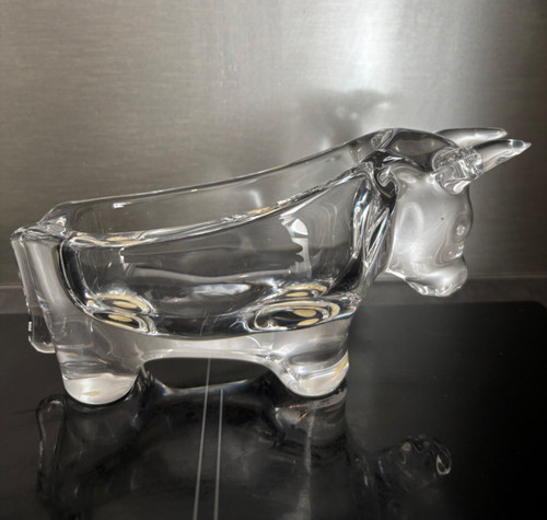 Ancien cendrier cristal - ancien,