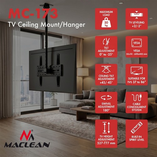 Support plafond maclean - tv,