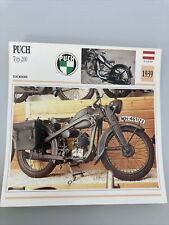 Puch typ 200 1939 carte moto de collection Atlas Autriche