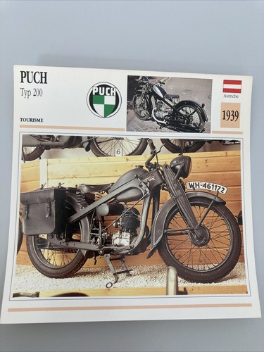 Puch typ 200 1939 carte - , moto