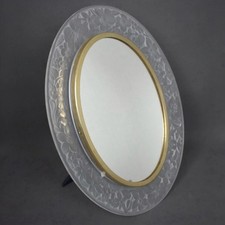 Ancien miroir ovale en verre