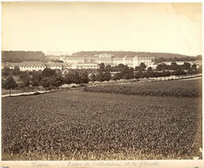 Austria, Wien, Schönbrunn and the Gloriette Vintage Albumen Print. Albu print