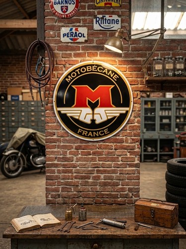 Plaque émaillée motobecane - plaque,