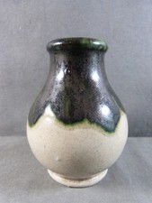 Two-tone flamed sandstone vase circa 1920