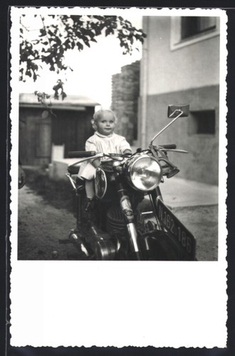 Carte postale photo - moto, puch