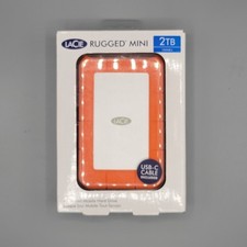LaCie LAC9000298 Rugged Mini 2TB External Hard Drive - Orange
