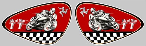 Stickers moto race isle - isle, of