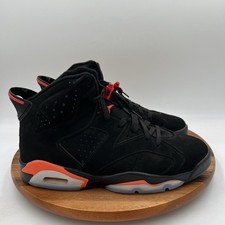 Size 13 Air Jordan Mens 6 Retro Black Infrared Athletic Sneaker Shoes 384664-060