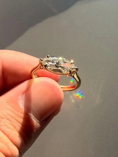 Bague diamant jaune taille - bague,