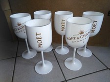 6 flûtes verres piscine Champagne moet & Chandon imperial Blanc glass