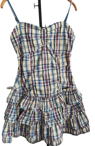 Robe carreaux volants - à,