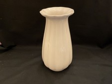 Antique Porcelain Delft Rare White Vase With Delft Mark On Bottom 9”h