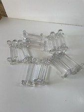 Lot de 10 anciens porte couteaux en verre moulé Collection Deco Table Cuisine