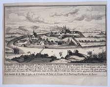 VARADIN ORADEA ROMANIA 1705 SANSON / MORTIER ANTIQUE VIEW 18TH CENTURY