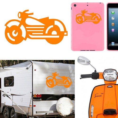 Moto vintage autocollant en - moto, vintage,