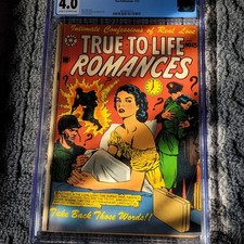 True to Life Romances #15 CGC 4.0, L.B. COLE COVER, STAR PUBLICATIONS 1953