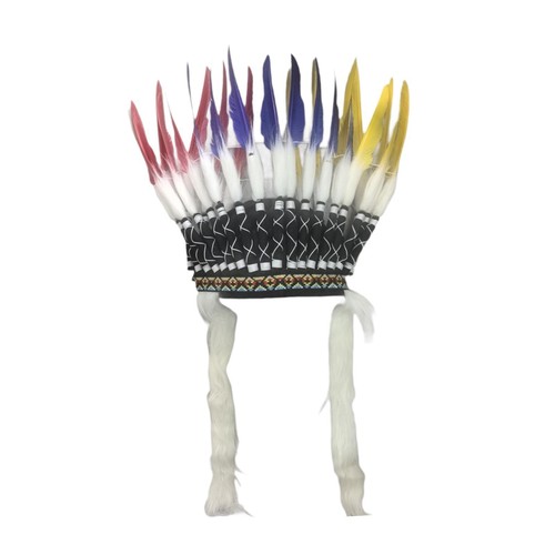 Coiffe indienne plumes - coiffe,